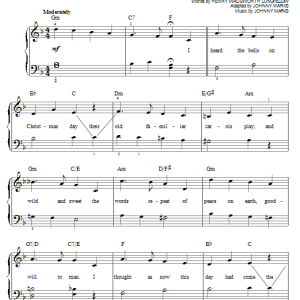 Frank Sinatra I Heard The Bells On Christmas Day Musik Noten - Easy Piano - 29180-0