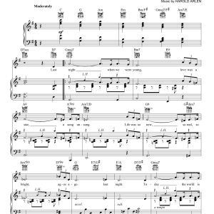 Frank Sinatra Last Night When We Were Young Musik Noten - Piano, Vocal & Guitar Chords - 156666-0