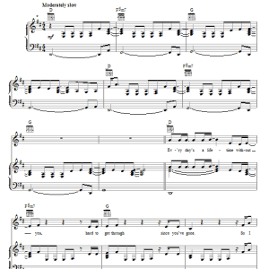 George Strait Living For The Night Musik Noten - Piano, Vocal & Guitar Chords - 71433-0