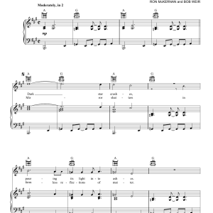 Grateful Dead Dark Star Musik Noten - Piano, Vocal & Guitar Chords - 159533-0