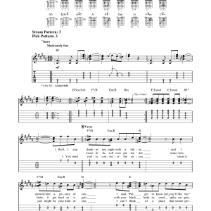 Grateful Dead Hell In A Bucket Musik Noten - Easy Guitar Tab - 156738-0