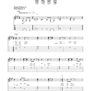 Grateful Dead U.S. Blues Musik Noten - Easy Guitar Tab - 156723-0