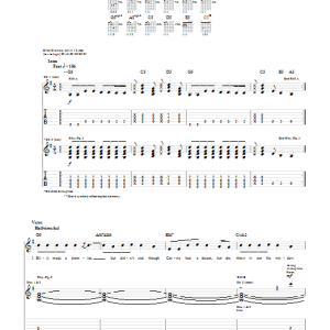 Hawk Nelson Things We Go Through Musik Noten - Guitar Tab - 50779-0
