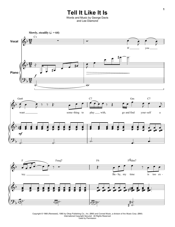 Heart Tell It Like It Is Musik Noten - Keyboard Transcription - 176712-0