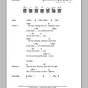 Hillsong United Point Of Difference Musik Noten - Guitar Chords/Lyrics - 81894-0