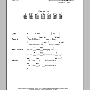 Hillsong United Rest In You Musik Noten - Guitar Chords/Lyrics - 81896-0