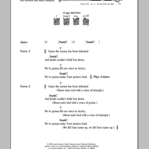 Hillsong United Shout Unto God Musik Noten - Guitar Chords/Lyrics - 81890-0