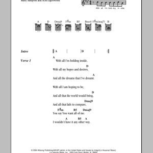 Hillsong United What The World Will Never Take Musik Noten - Guitar Chords/Lyrics - 81907-0