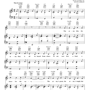 Irving Berlin How About A Cheer For The Navy Musik Noten - Piano, Vocal & Guitar Chords - 170541-0