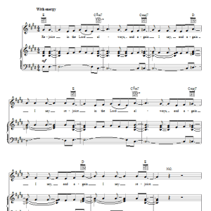 Israel Houghton Again I Say Rejoice Musik Noten - Piano, Vocal & Guitar Chords - 62327-0