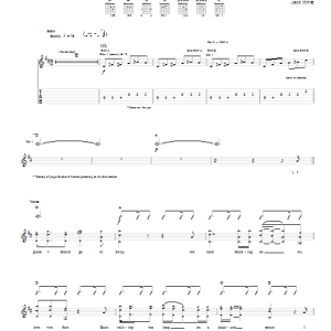 Jack White I Guess I Should Go To Sleep Musik Noten - Guitar Tab - 92894-0