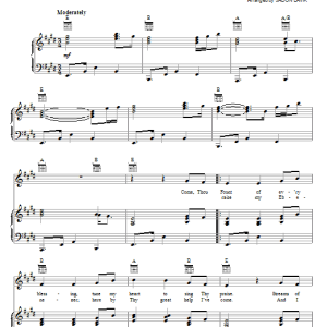 Jadon Lavik Come Thou Fount Of Every Blessing Musik Noten - Piano, Vocal & Guitar Chords - 70036-0