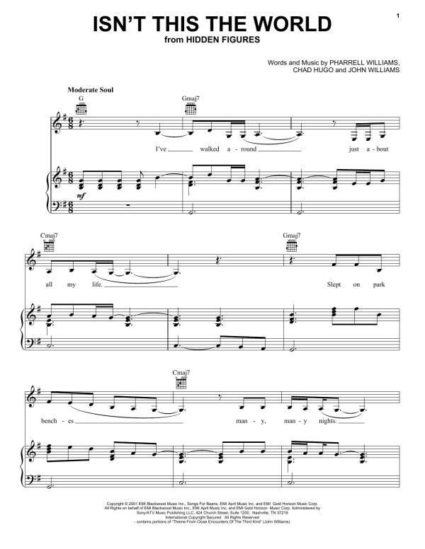 Janelle Monae Isn't This The World Musik Noten - Piano, Vocal & Guitar Chords - 180296-0