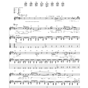 Janis Joplin Turtle Blues Musik Noten - Guitar Tab - 167700-0