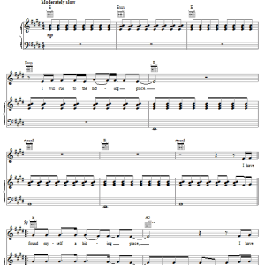 Jared Anderson Hiding Place Musik Noten - Piano, Vocal & Guitar Chords - 63759-0