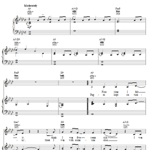 Jeff Bates The Love Song Musik Noten - Piano, Vocal & Guitar Chords - 23263-0