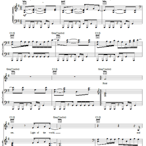Jennifer Knapp Light Of The World Musik Noten - Piano, Vocal & Guitar Chords - 27074-0