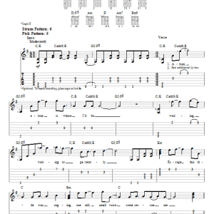 Jennifer Knapp Usher Me Down Musik Noten - Easy Guitar Tab - 29288-0