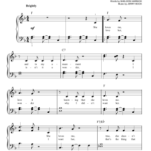 Jerry Bock She Loves Me Musik Noten - Very Easy Piano - 152983-0
