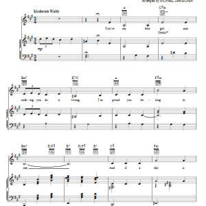 Jerry Herman My Best Girl (My Best Beau) Musik Noten - Piano, Vocal & Guitar Chords - 77186-0