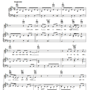 Jim Croce Dreamin' Again Musik Noten - Piano, Vocal & Guitar Chords - 71802-0