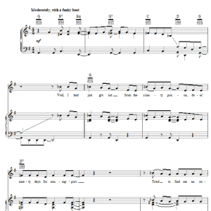 Jim Croce Workin' At The Car Wash Blues Musik Noten - Piano, Vocal & Guitar Chords - 27971-0