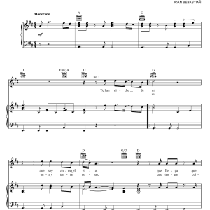 Joan Sebastian Lobo Domesticado Musik Noten - Piano, Vocal & Guitar Chords - 169276-0