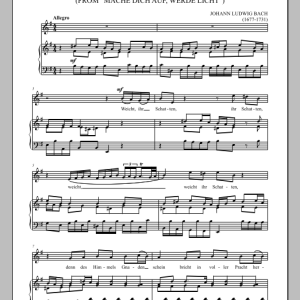Johann Ludwig Bach Weicht, Ihr Schaten (from Mache Dich Auf, Werde Licht ) Musik Noten - Piano & Vocal - 90298-0