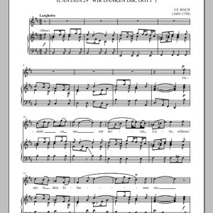 Johann Sebastian Bach Gedenk An Uns Mit Deiner Liebe (Cantata 29 Wir Danken Dir, Gott ) Musik Noten - Piano & Vocal - 90313-0