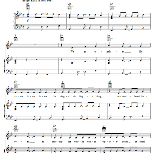John Travolta We Go Together (from Grease) Musik Noten - Piano, Vocal & Guitar Chords - 59399-0