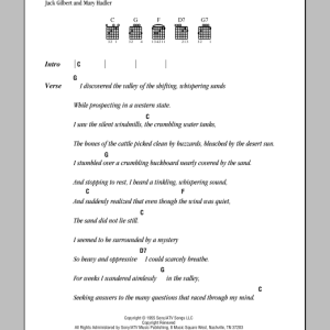 Johnny Cash The Shifting Whispering Sands Musik Noten - Guitar Chords/Lyrics - 78748-0