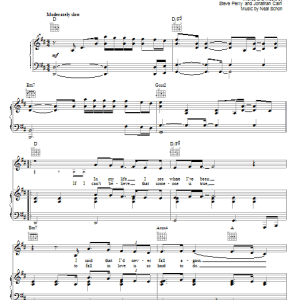 Journey When You Love A Woman Musik Noten - Piano, Vocal & Guitar Chords - 56934-0