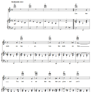 Julia Lee Lies Musik Noten - Piano, Vocal & Guitar Chords - 29046-0