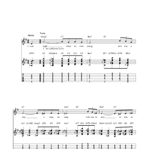 Kenny Burrell Last Night When We Were Young Musik Noten - Easy Guitar Tab - 28915-0