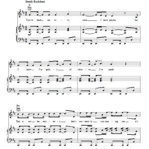 Kutless Gravity Musik Noten - Piano, Vocal & Guitar Chords - 88692-0