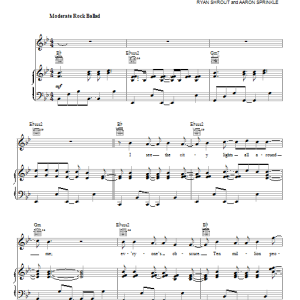 Kutless Sea Of Faces Musik Noten - Piano, Vocal & Guitar Chords - 66852-0