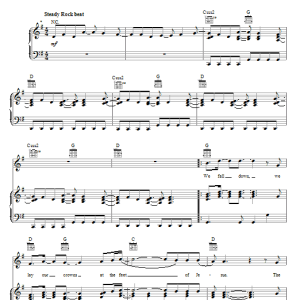 Kutless We Fall Down Musik Noten - Piano, Vocal & Guitar Chords - 50957-0