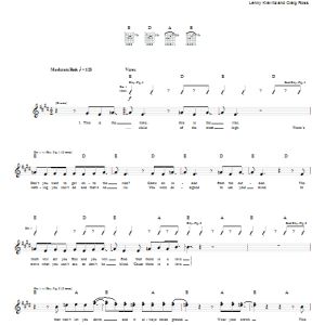 Lenny Kravitz Love Revolution Musik Noten - Guitar Tab - 69655-0