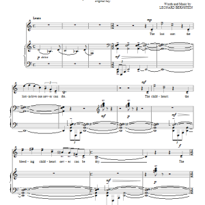 Leonard Bernstein Afterthought Musik Noten - Piano & Vocal - 93032-0