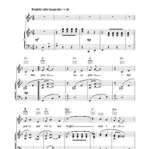 Leonard Bernstein I Feel Pretty (from West Side Story) Musik Noten - Piano, Vocal & Guitar Chords - 64444-0