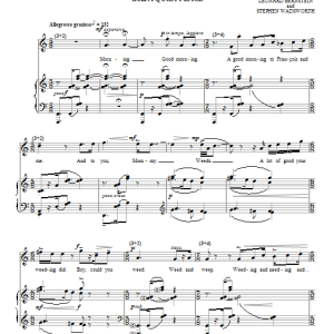 Leonard Bernstein Mommy, Are You Here (Dede's Aria) Musik Noten - Piano & Vocal - 93052-0