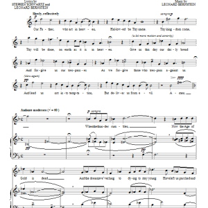 Leonard Bernstein Our Father... I Go On Musik Noten - Piano & Vocal - 93041-0