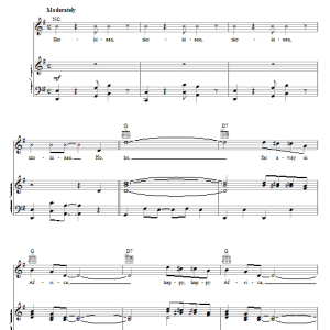 Louis Armstrong Skokiaan (South African Song) Musik Noten - Piano, Vocal & Guitar Chords - 29051-0