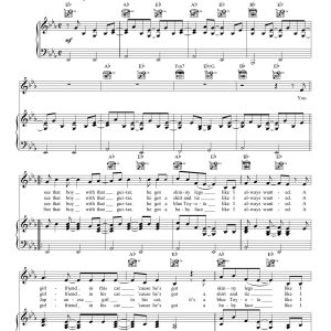 Lyle Lovett Skinny Legs Musik Noten - Piano, Vocal & Guitar Chords - 170115-0