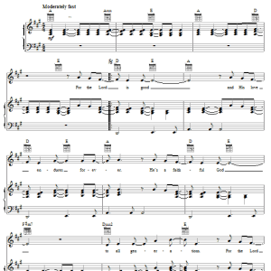 Lynn DeShazo For The Lord Is Good Musik Noten - Piano, Vocal & Guitar Chords - 27459-0