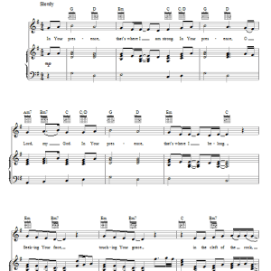 Lynn DeShazo In Your Presence, O God Musik Noten - Piano, Vocal & Guitar Chords - 70688-0