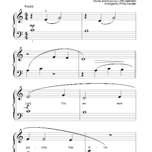 Lynn DeShazo More Precious Than Silver (arr. Phillip Keveren) Musik Noten - Beginning Piano Solo - 30771-0