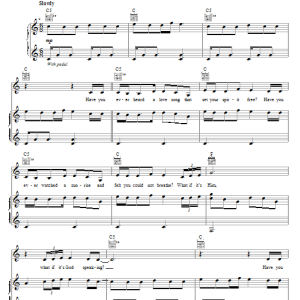 Mandisa God Speaking Musik Noten - Piano, Vocal & Guitar Chords - 91165-0