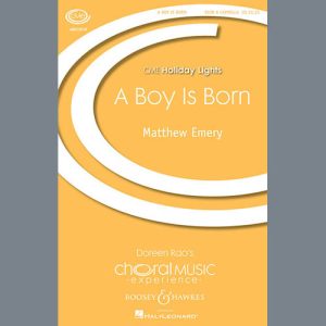 Matthew Emery A Boy Is Born Musik Noten - SATB Choir - 174986-thumbnail