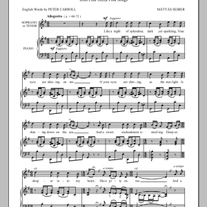 Mátyás Seiber Have Pity On Me (from Four Greek Folk Songs) Musik Noten - Piano & Vocal - 90268-0